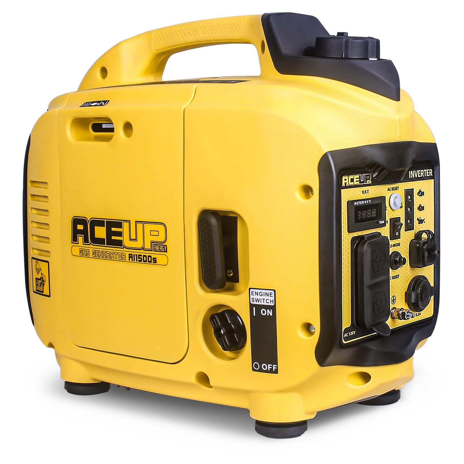 Aceup Energy 1500W Inverter Generator 1200W Rated Gas Powered Quiet Portable New