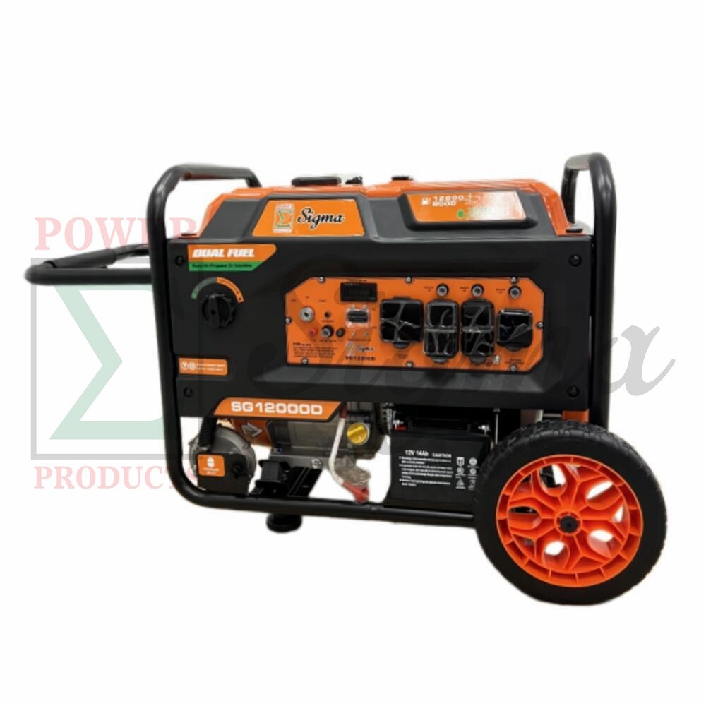 Sigma 12000 Watts Dual Fuel Electric Start Gas Generator with CO Alert
