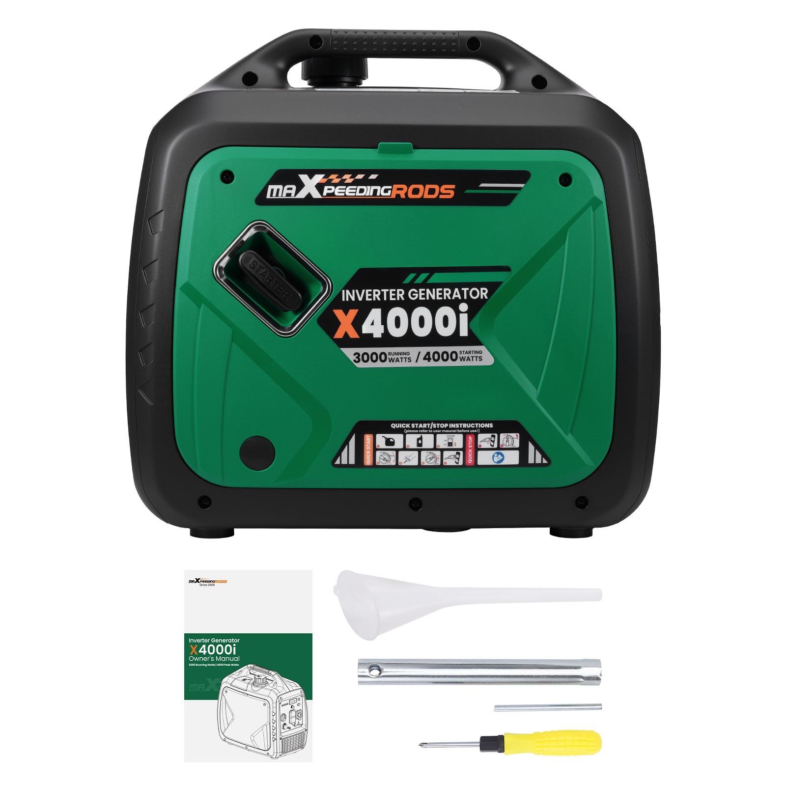 4KW Quiet Inverter Generator 60dB Recoil Start Compact for Camping Festivals