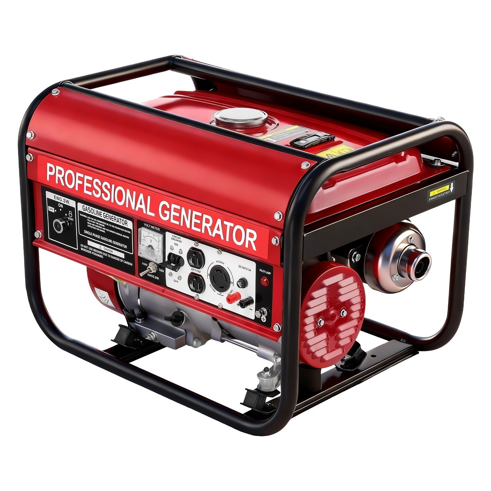 5000W Portable Inverter Generator Gas Powered Quiet for Home Backup Construction
