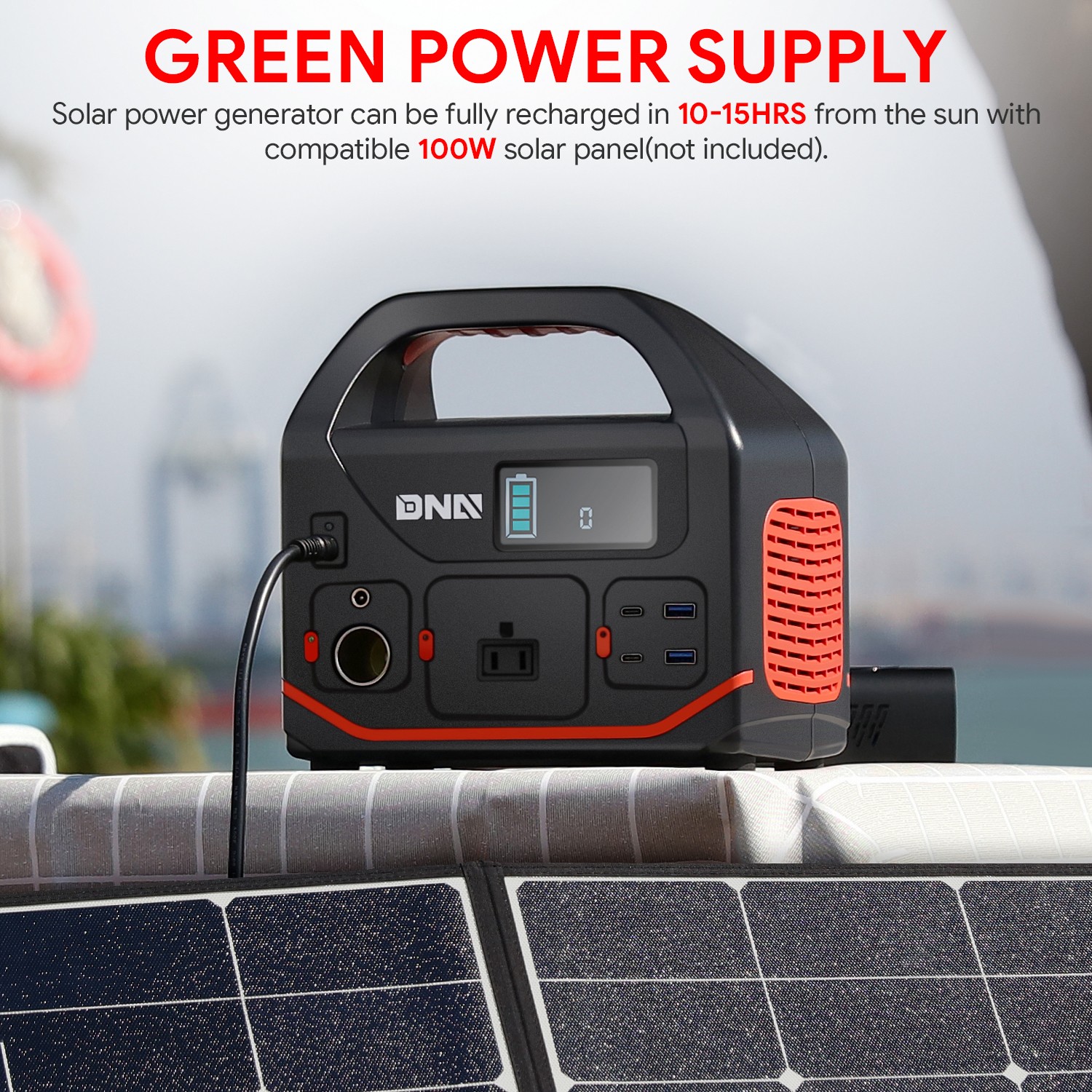 300W 333Wh Portable Power Station Backup Solar Generator RV Camping Home Travel