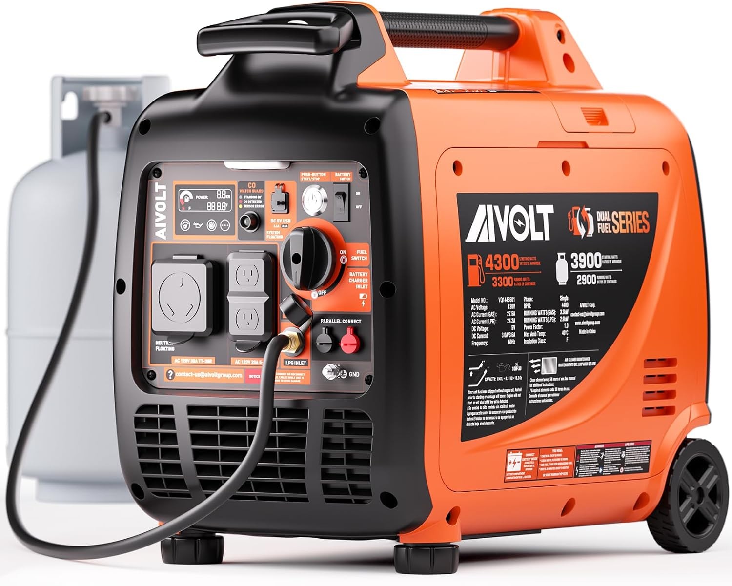 1600W Super Quiet Inverter Generator Ultra Lightweight Gas Powered Portable
