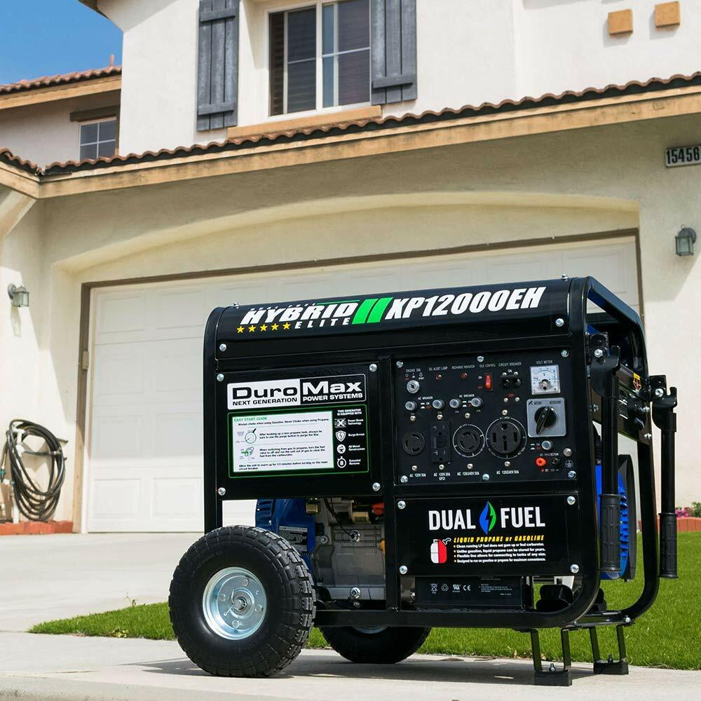 DuroMax XP12000EH 12,000-W Portable Hybrid Dual Fuel Generator w/ Electric Start