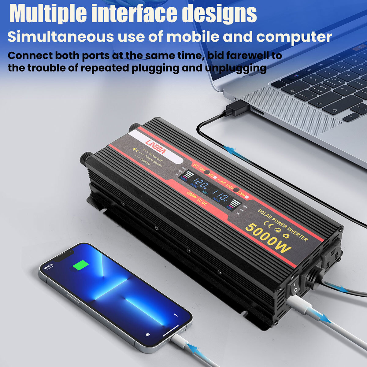 110V Solar Panel System Solar Panel + Controller+5000W Inverter Power Generation