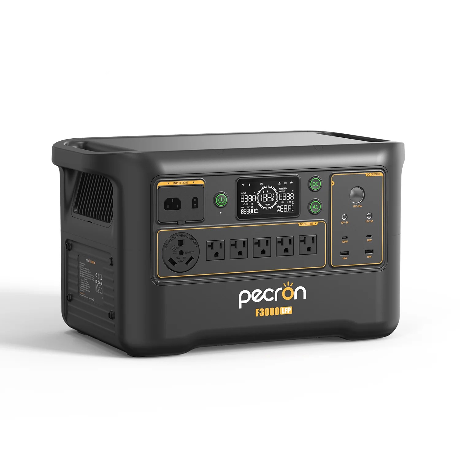 3072Wh 3600W Pecron F3000LFP Portable Power Station w/200W Solar Panel*3 RV