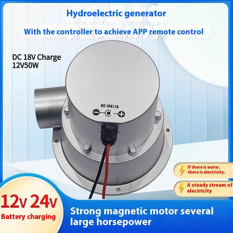 Hydroelectric Generator 12V24V Water Flow Turbine Type Field Household Small