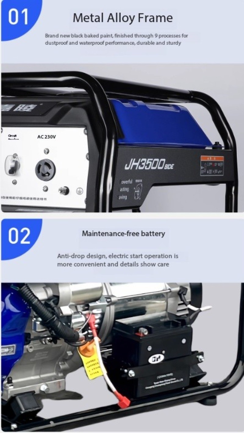 Smart Flashlight-Start Gasoline Generator 3kW/5kW/7kW Single-Phase 220V
