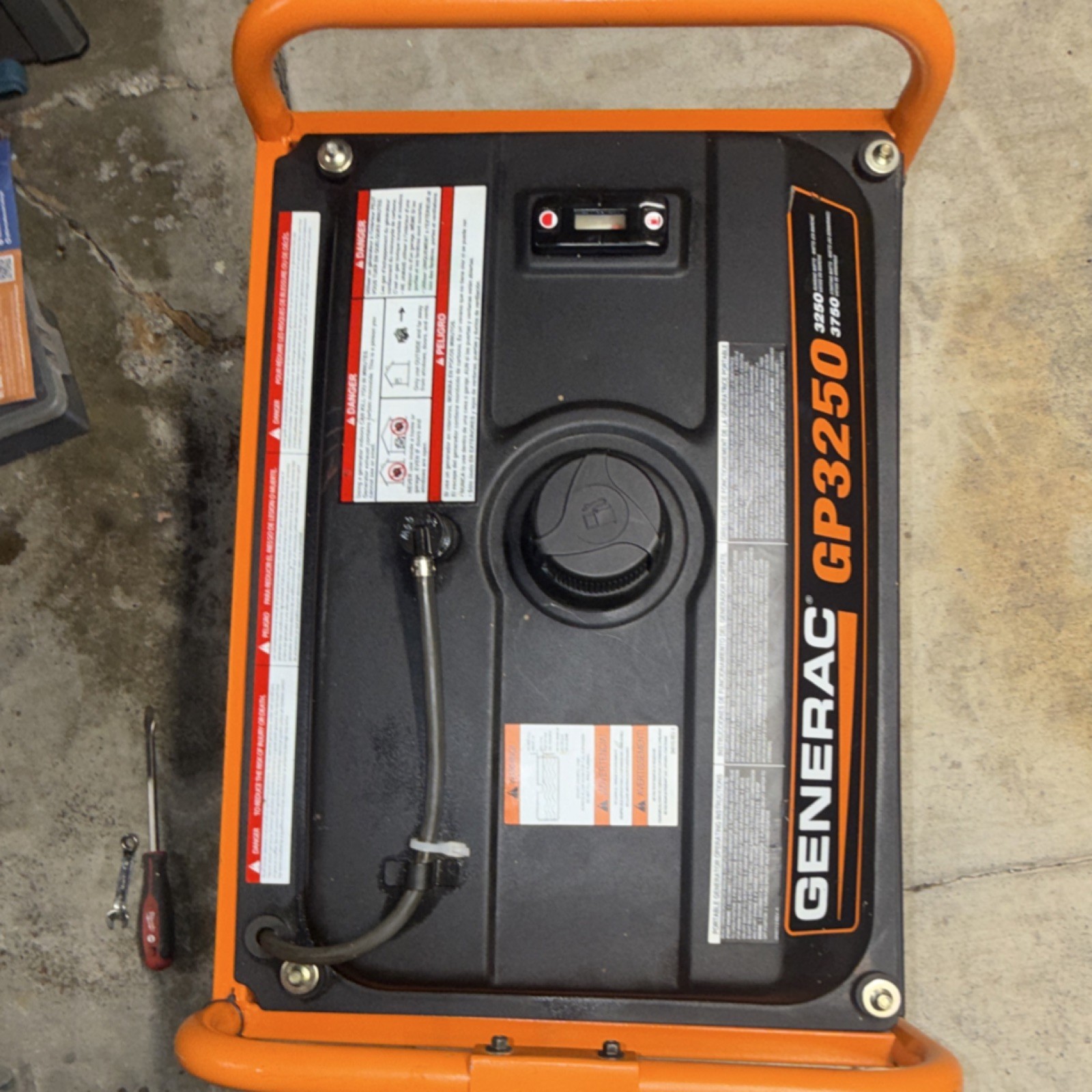Generac GP3250 Portable Gasoline Generator 3250W 3750W Home Backup 4x120V
