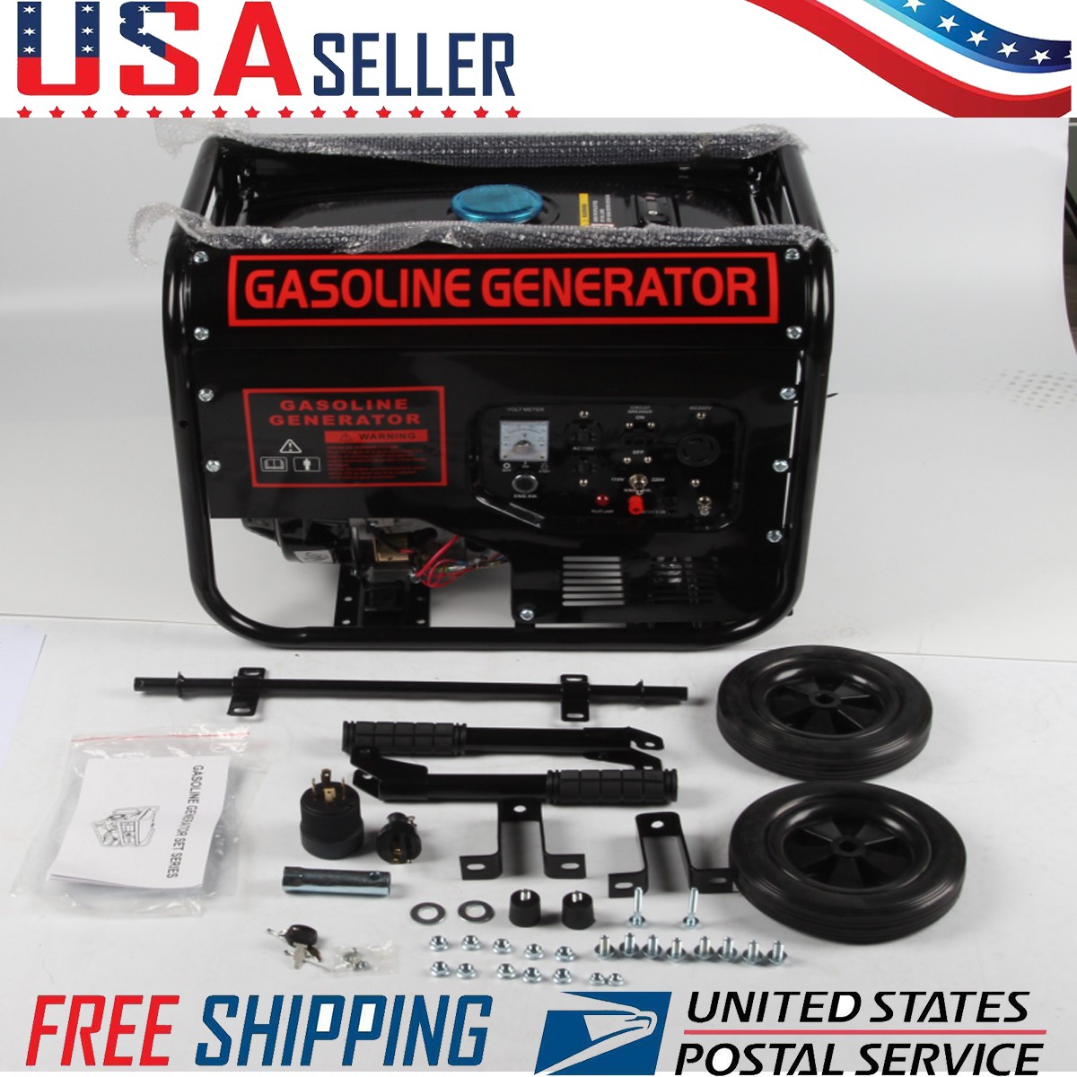 5000W Gas Inverter Generator Electric Start 274cc OHV Engine 110V&220V Dual Volt