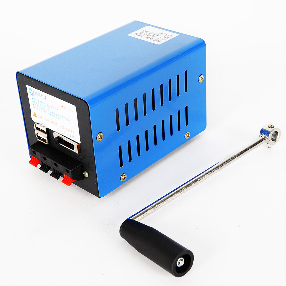 Handkurbel Generator Outdoor Ladeger?t Tragbare Notdynamotor USB-Anschluss Metal