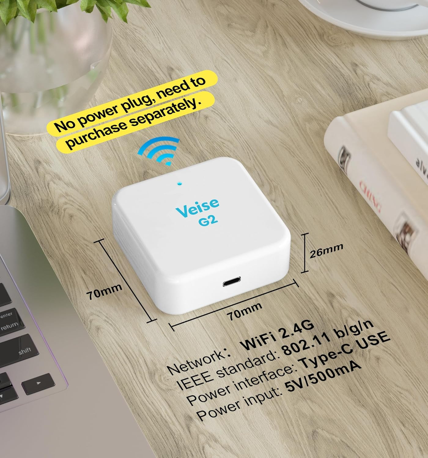 G2 Gateway, Smart Deadbolt Wi-Fi Gateway, Remote Control, Compatible with DD Loc