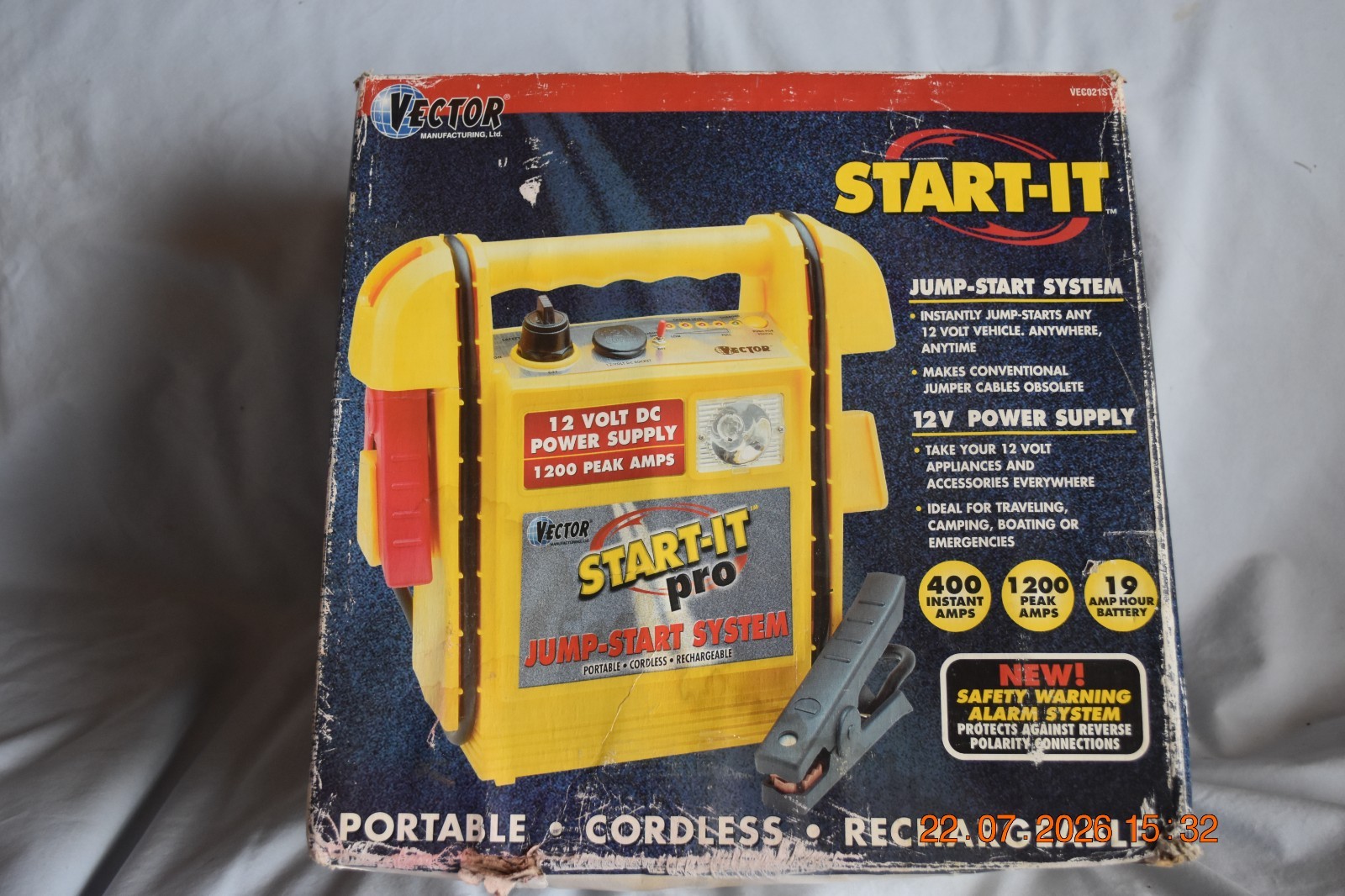 Vector ” START-IT PRO” Jump Start System 12 Volt DC Power Supply New in Box