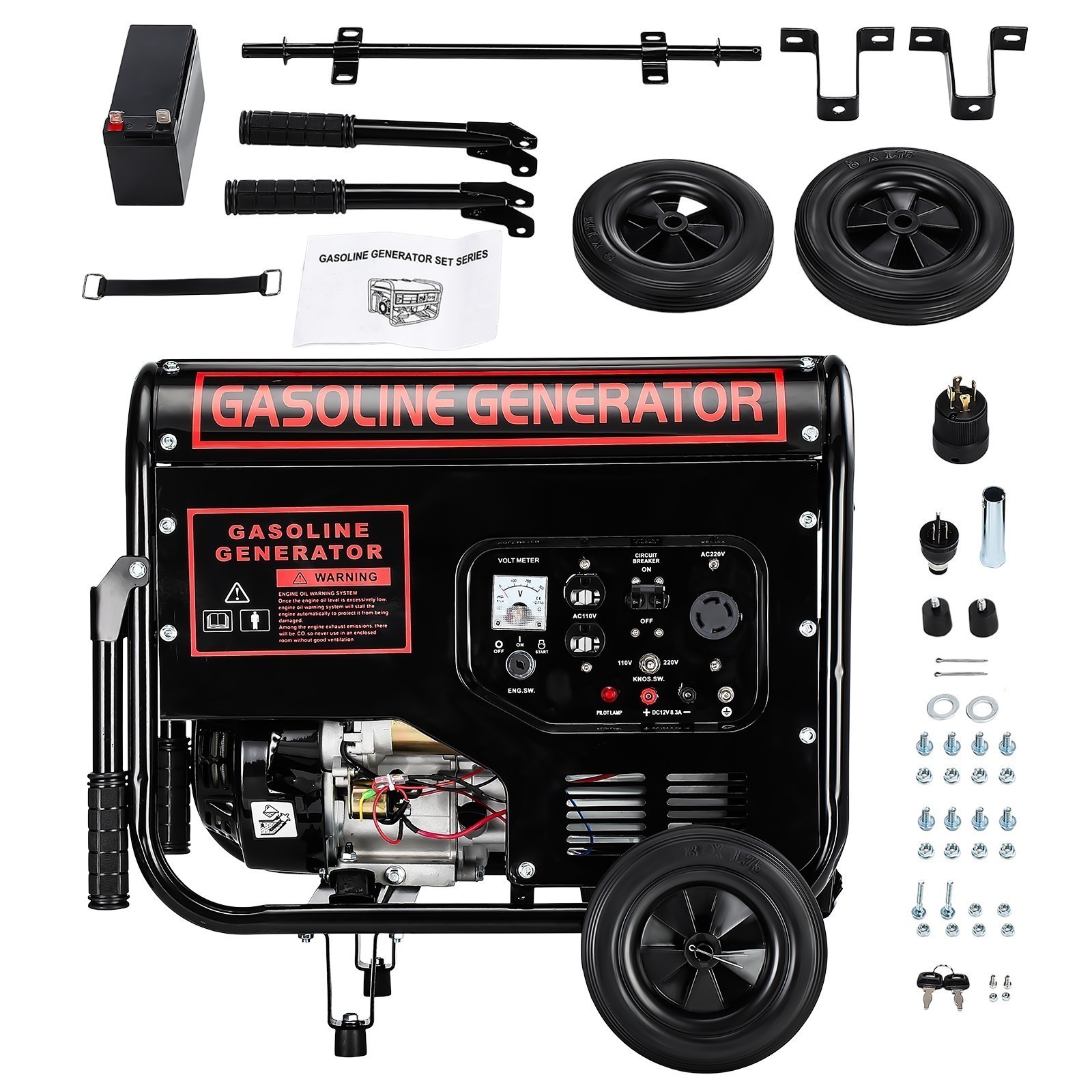 Portable Inverter Generator Gas Powered Quiet for Home Backup Construction 5KW