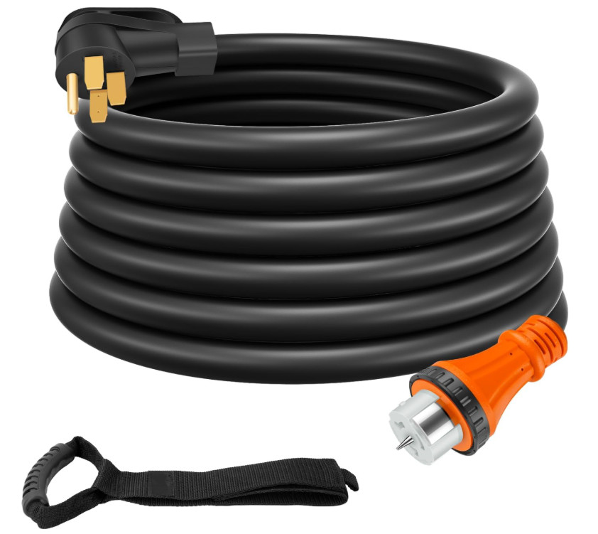 Cable Generador 50A 25 Pies 125/250V 12500W para Conexión a Casa