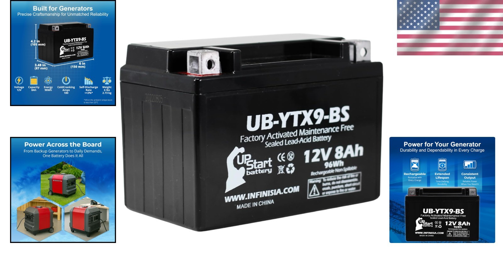 Leakproof 12V AGM Battery with Secure Terminal Alignment**