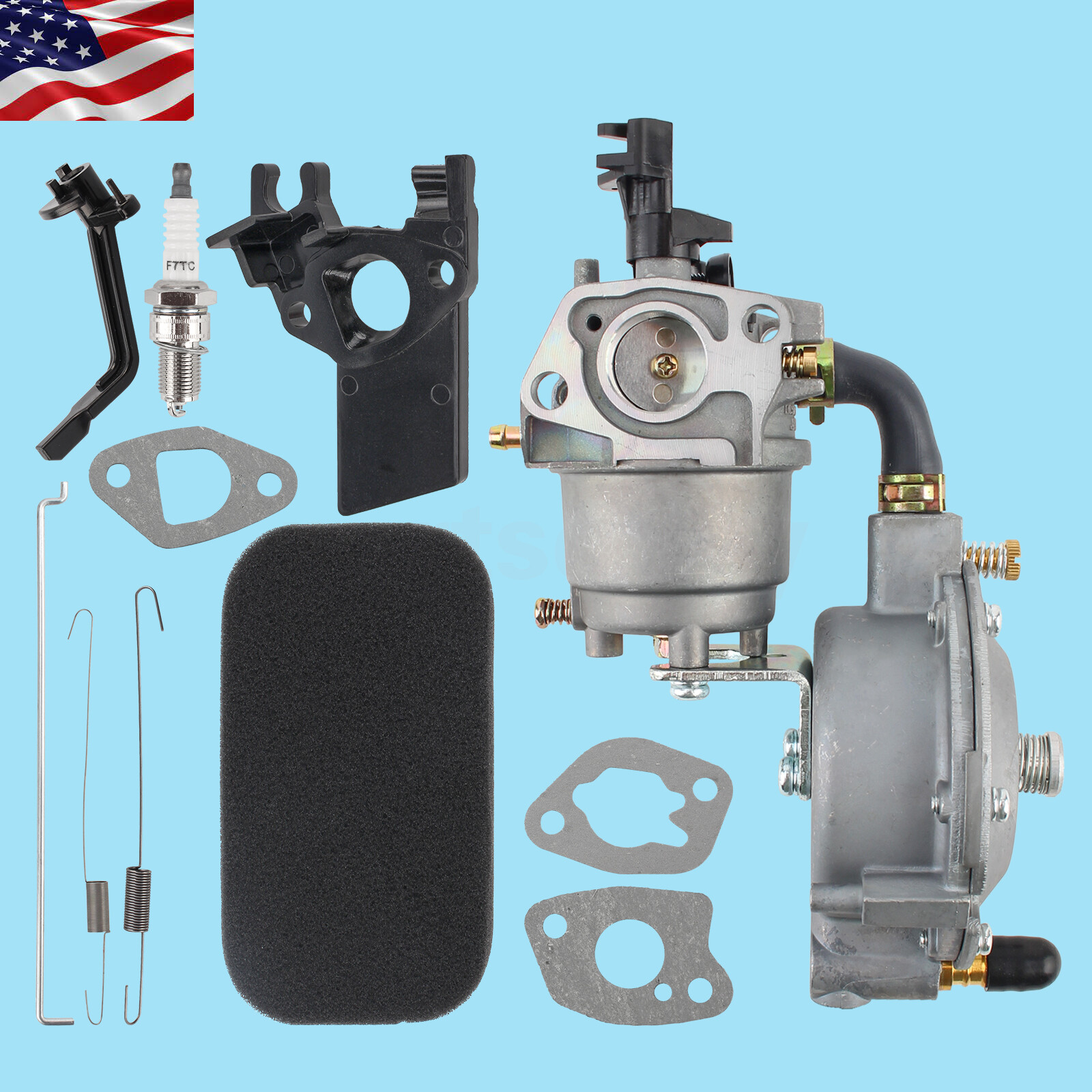2.8KPA-3.8KPA LPG Dual Fuel Carburetor For Generator GX160 3500w 6.5-7.5 HP