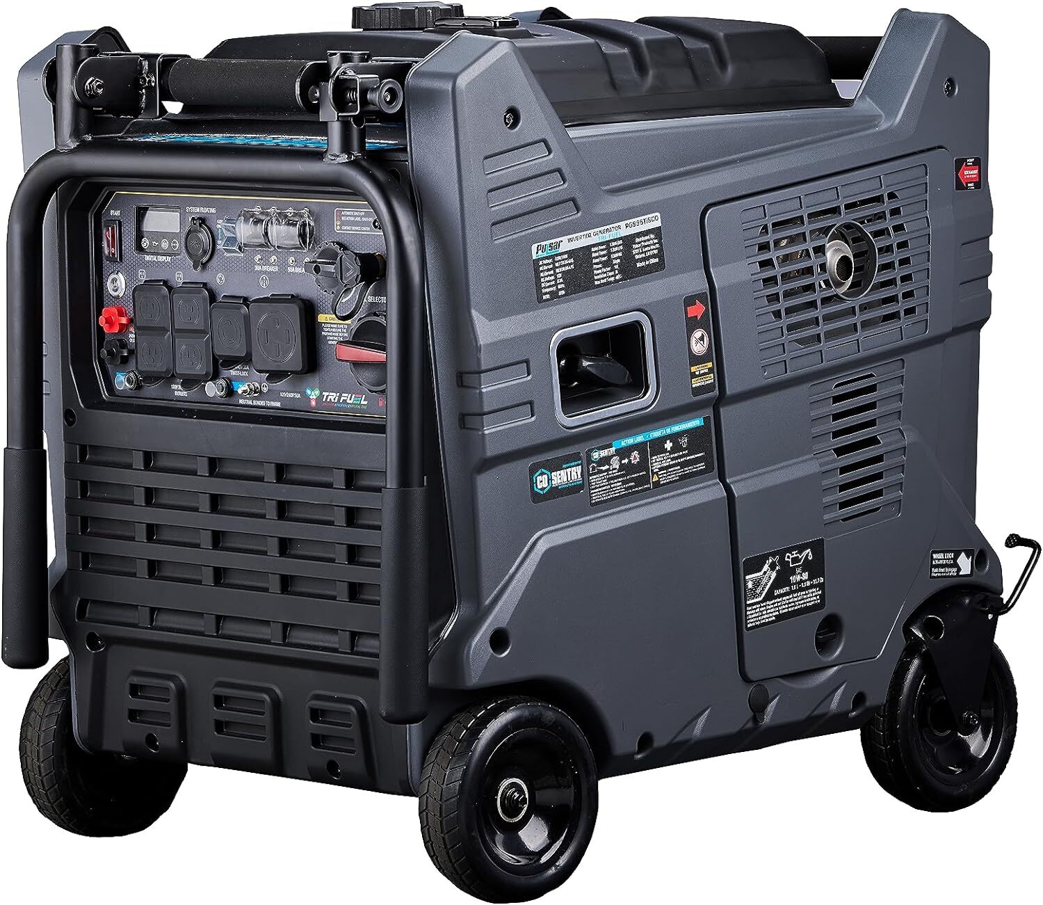 Pulsar 9500W Tri Fuel Gasoline Propane Natural Gas Portable Inverter Generator