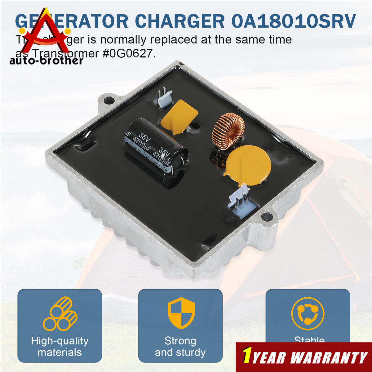 0A18010SRV Engine Battery Charger Assembly replaces 4390-0 0A1801 A1801