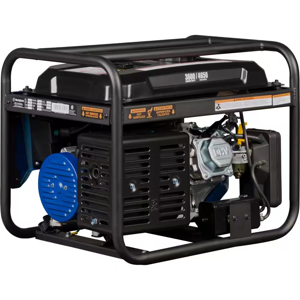4,650/3,600-Watt Gas Powered Portable Generator with Recoil Start