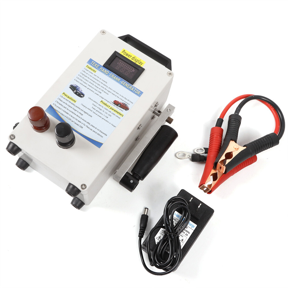 Hand Crank Generator Power Supply Portable Emergency Charger Household 110V 150W