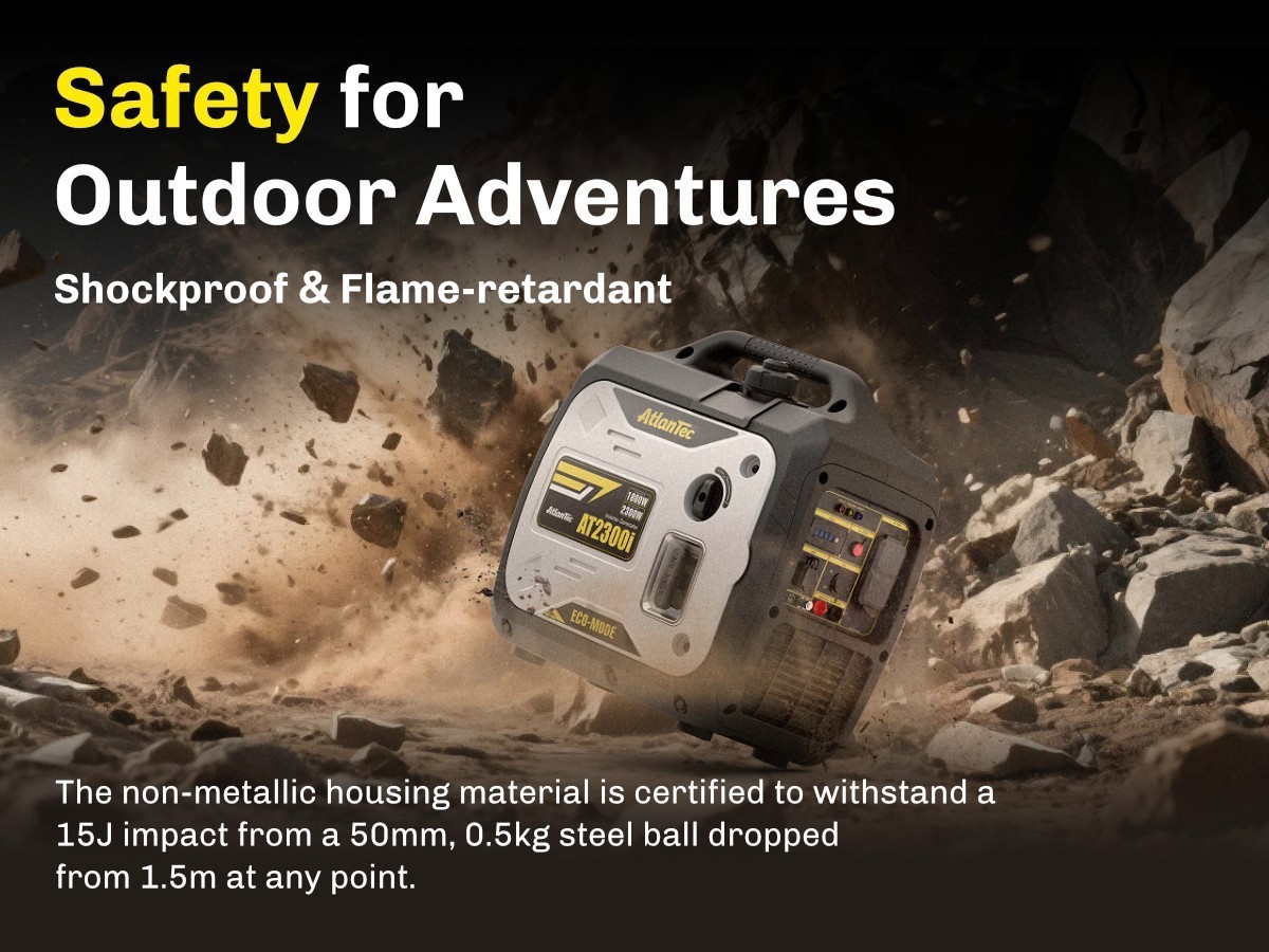 2300W Portable Inverter Generator Gas Power 4-Stroke For Home Backup Job Sites