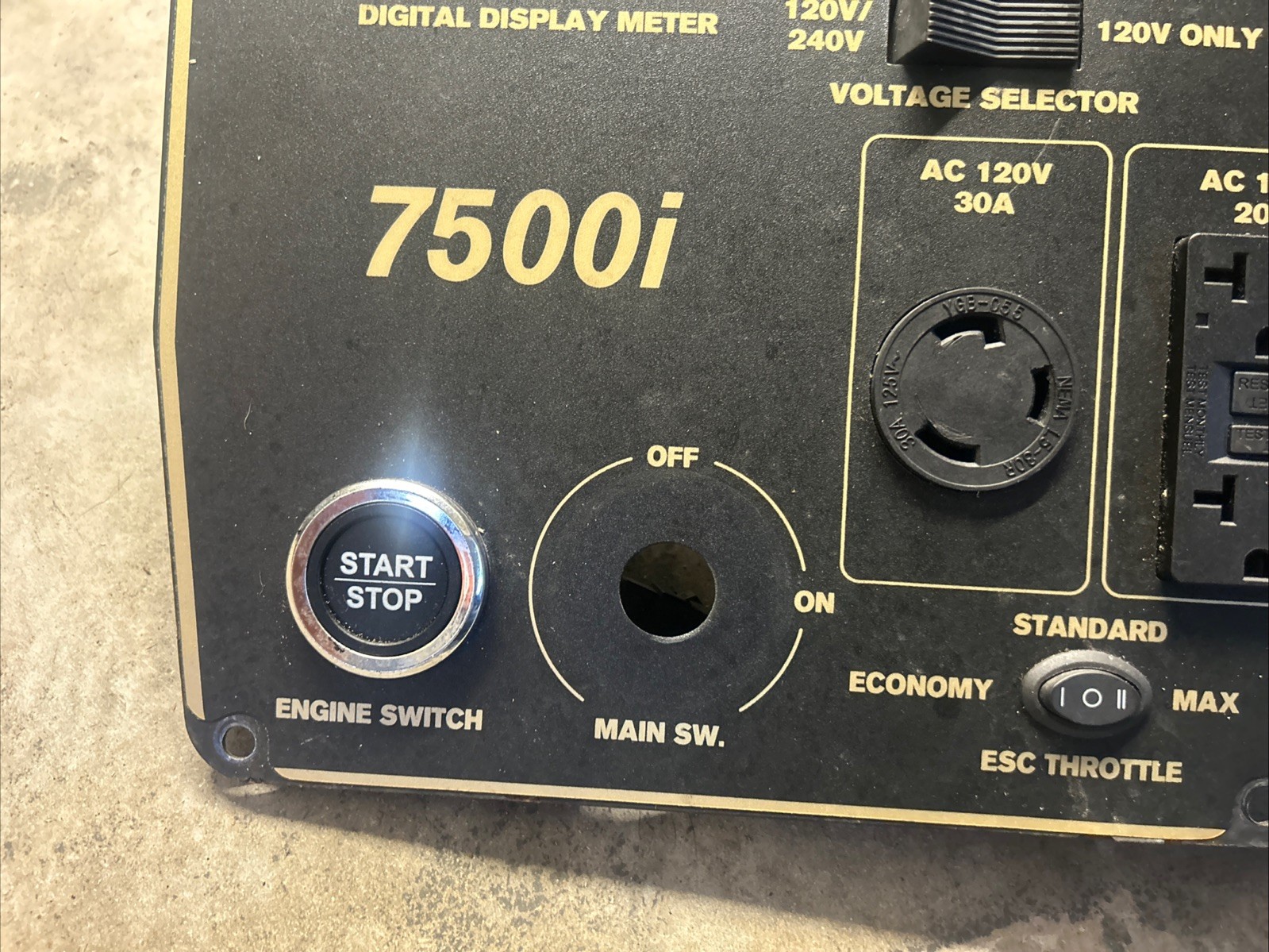 Powerhorse Inverter Generator 7500i Ddisplay Panel Digital Start Switch Parts