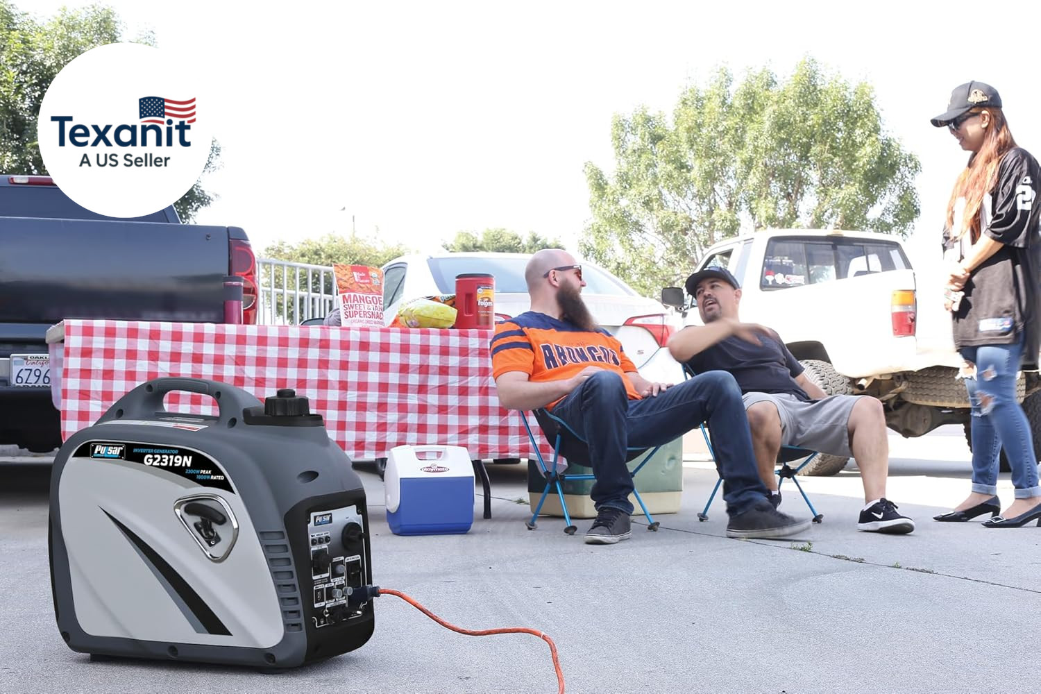 2,300W Portable Gas-Powered Quiet Inverter Generator with USB Outlet & Parallel