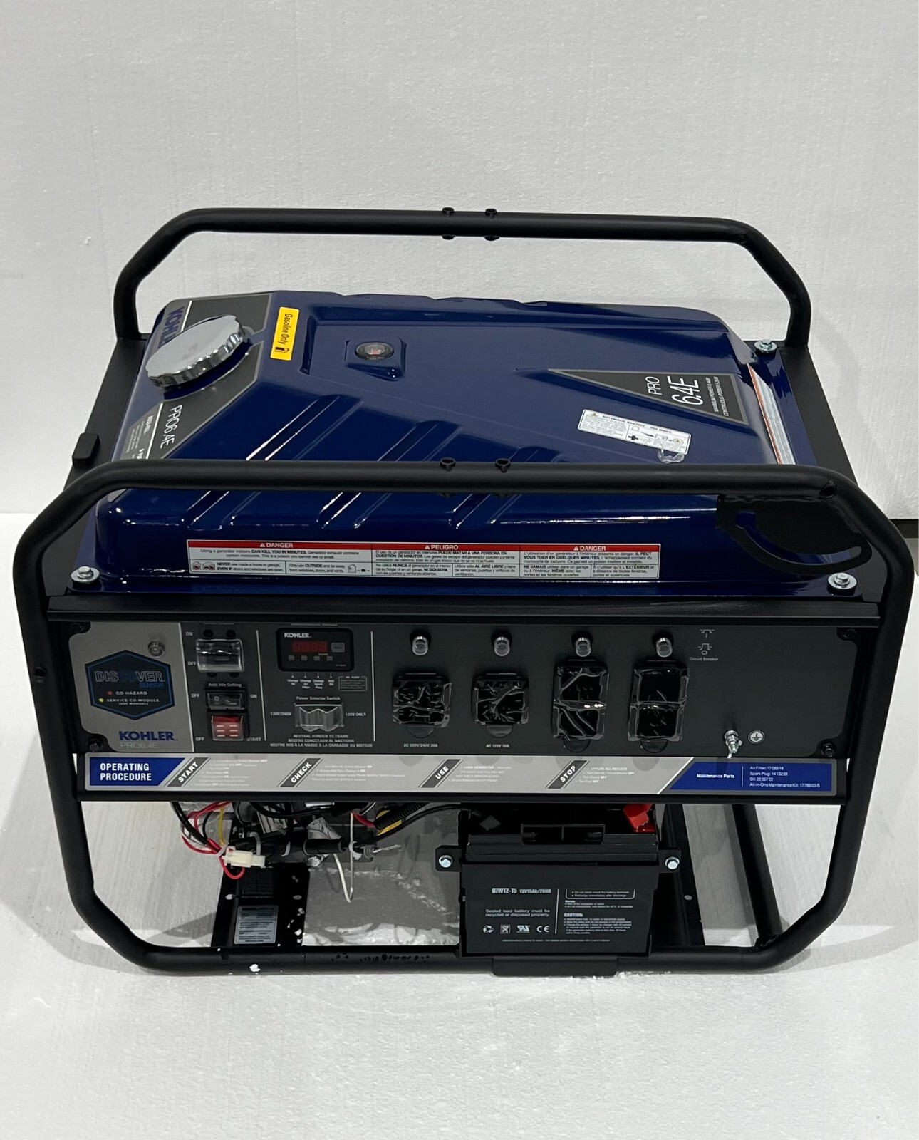 Kohler 6400 Watt Electric Start Portable Generator w/ Mobility Kit PA-PRO64E-210