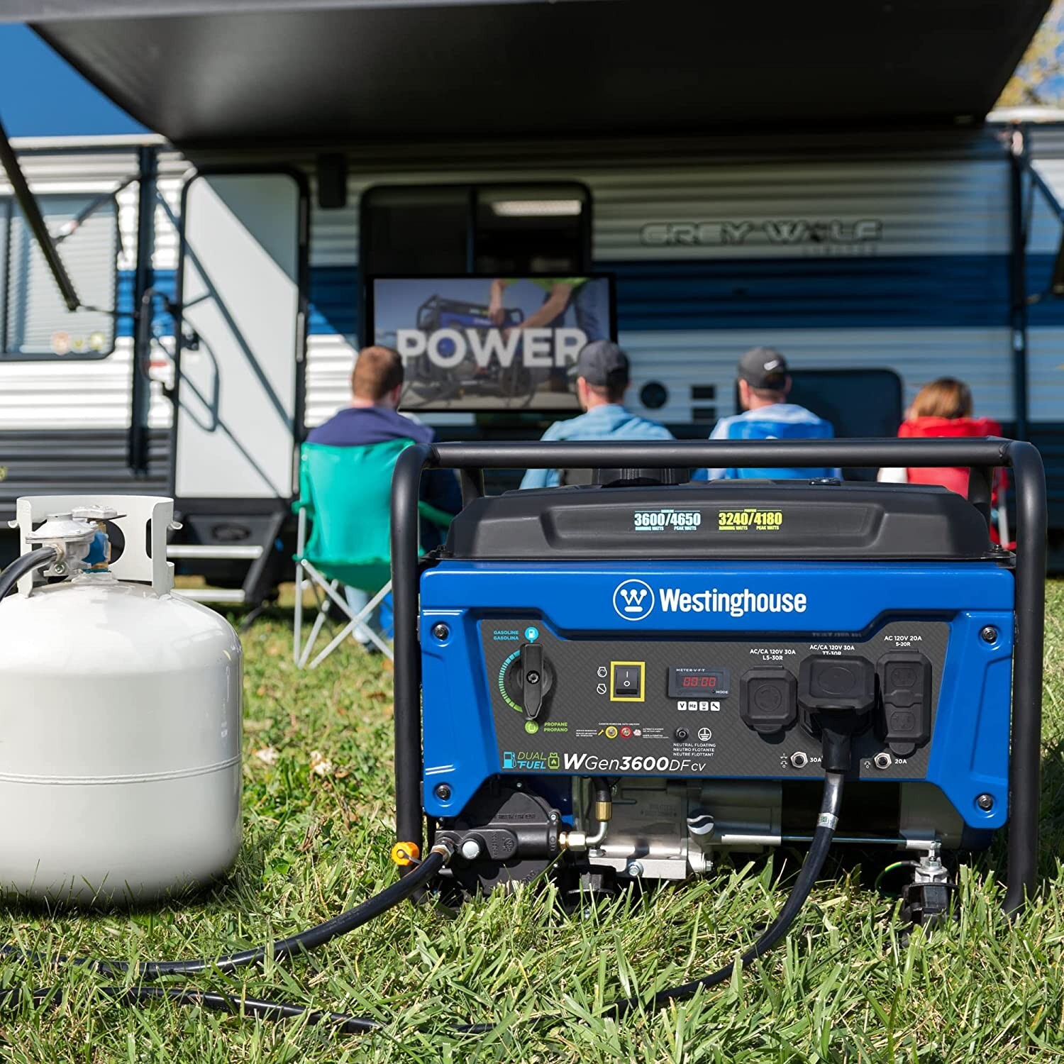 Westinghouse 4,650-W Portable RV Ready Dual Fuel Powered Generator w/ CO Sensor
