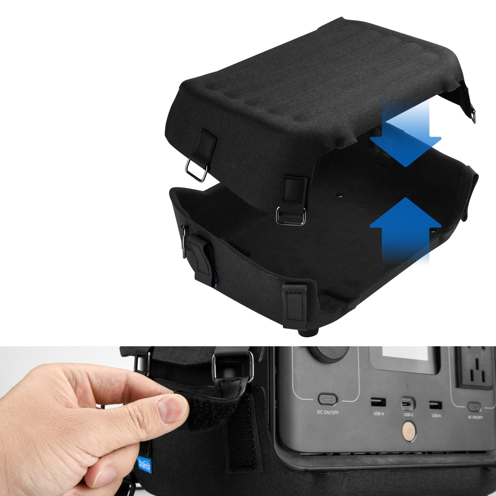 For EcoFlow River 2 Protective Case with Shoulder Strap