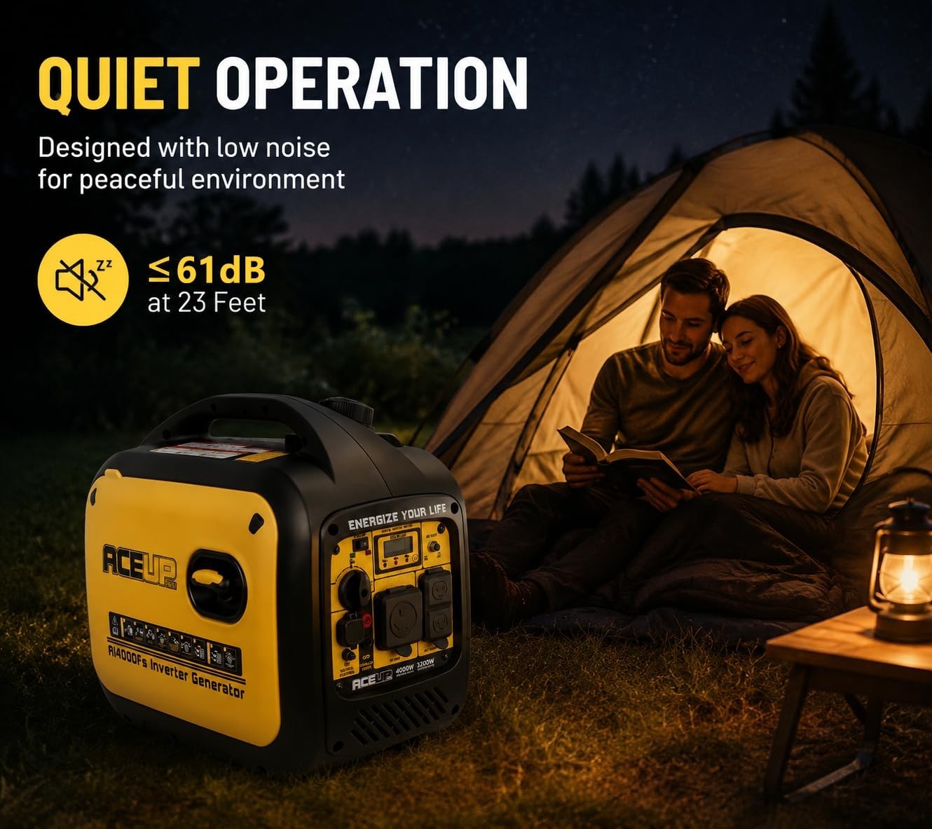 4000W Portable Inverter Generator lean Power ECO Fuel-Saving Fuel Efficient Ne’w