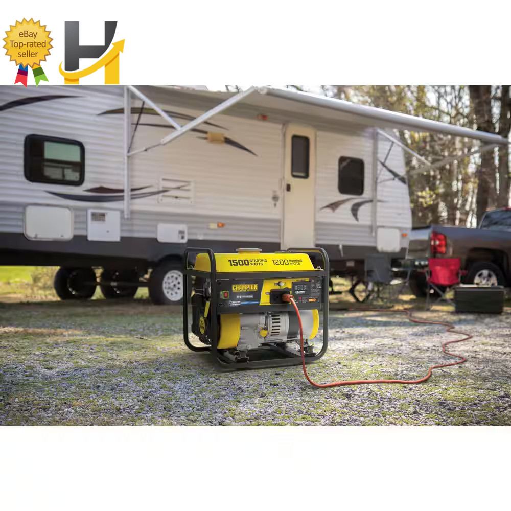 1500/1200-Watt Recoil Start Gasoline Powered RV Ready Portable Generator with CO