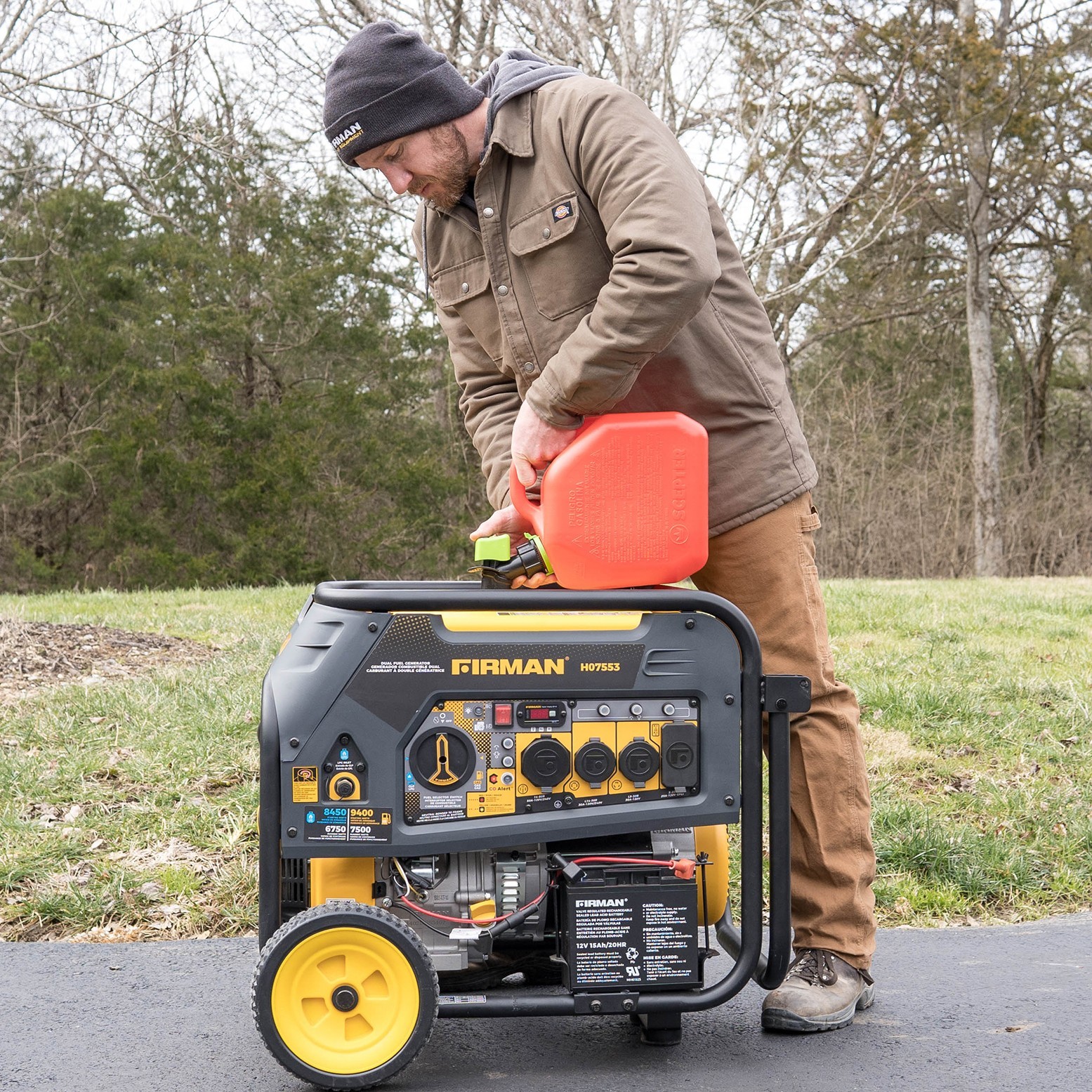 FIRMAN H07553F Dual Fuel 9400W 120/240V Electric Start Generator – Refurbished
