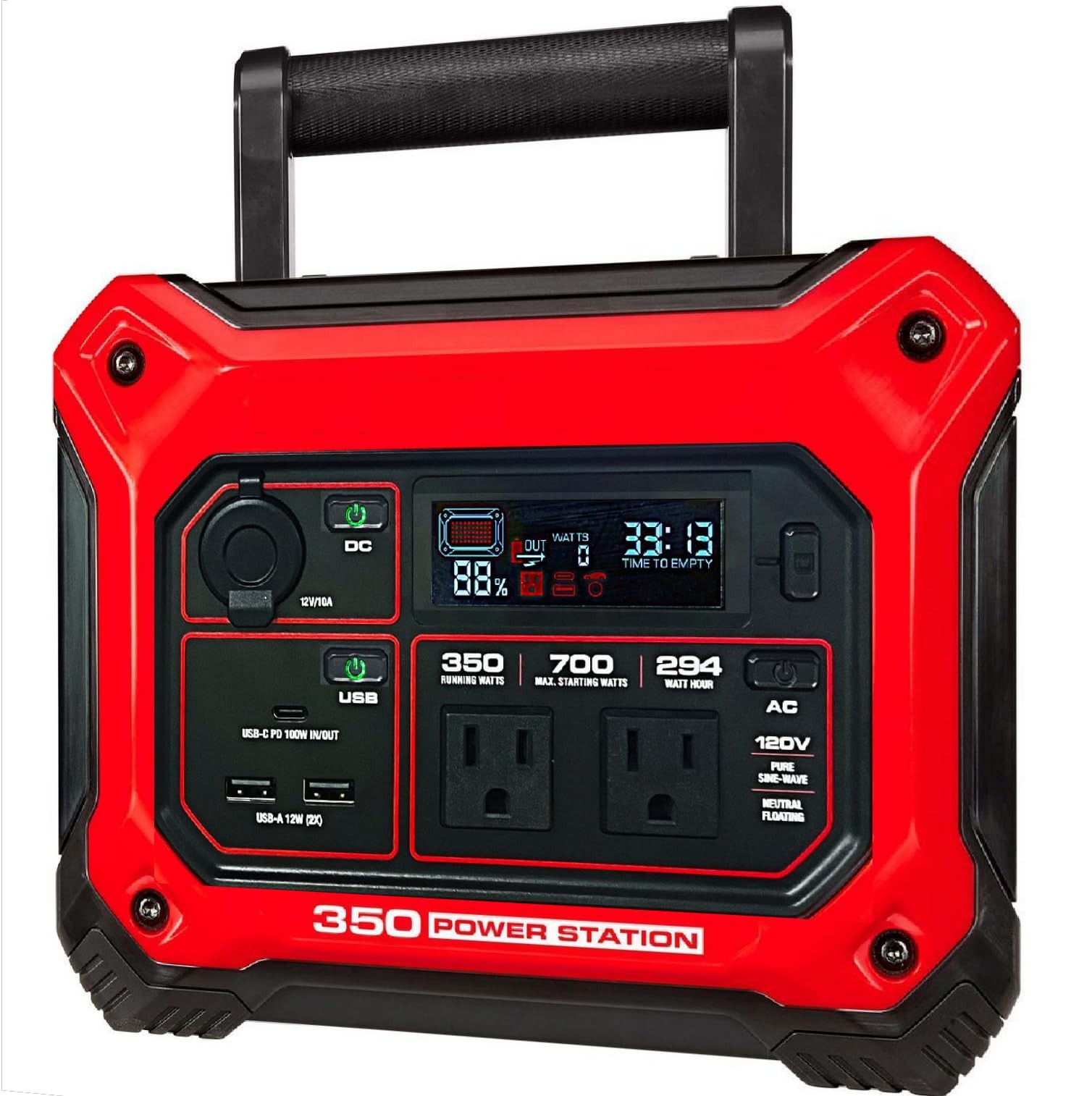 New! Power Up Anywhere, 350 Watt Power Station with 100 Watt Folding Solar Panel