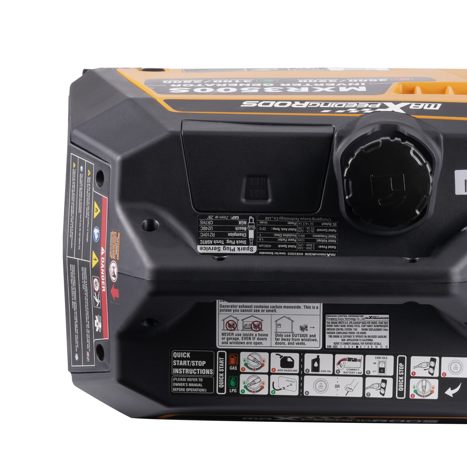 3500W Portable Super Quiet Dual Fuel Inverter Generator Electric Start Parallel