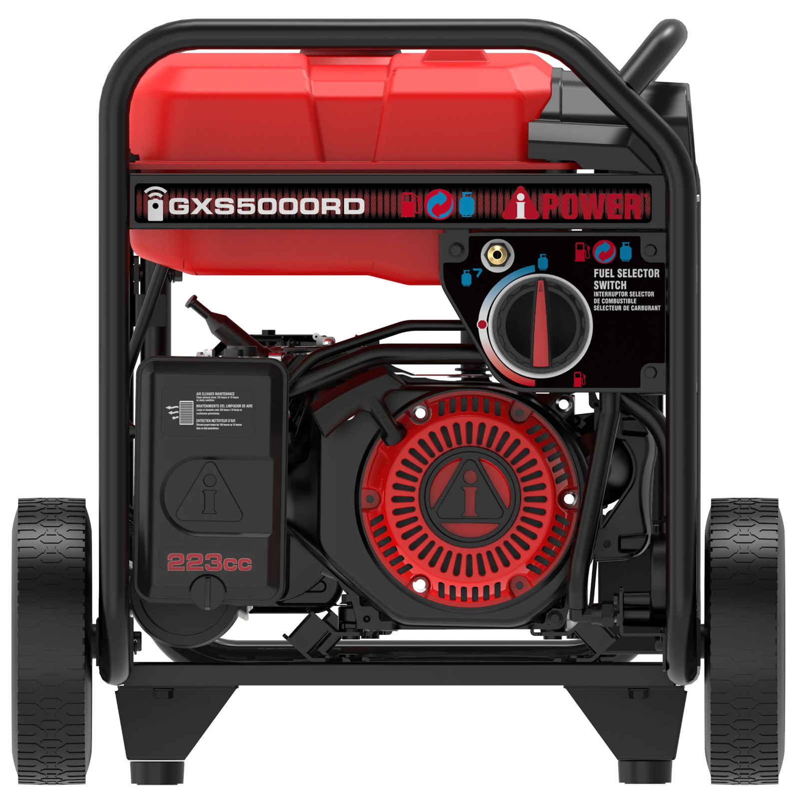 A-iPower GXS5000RD Remote Dual Fuel Portable Generator