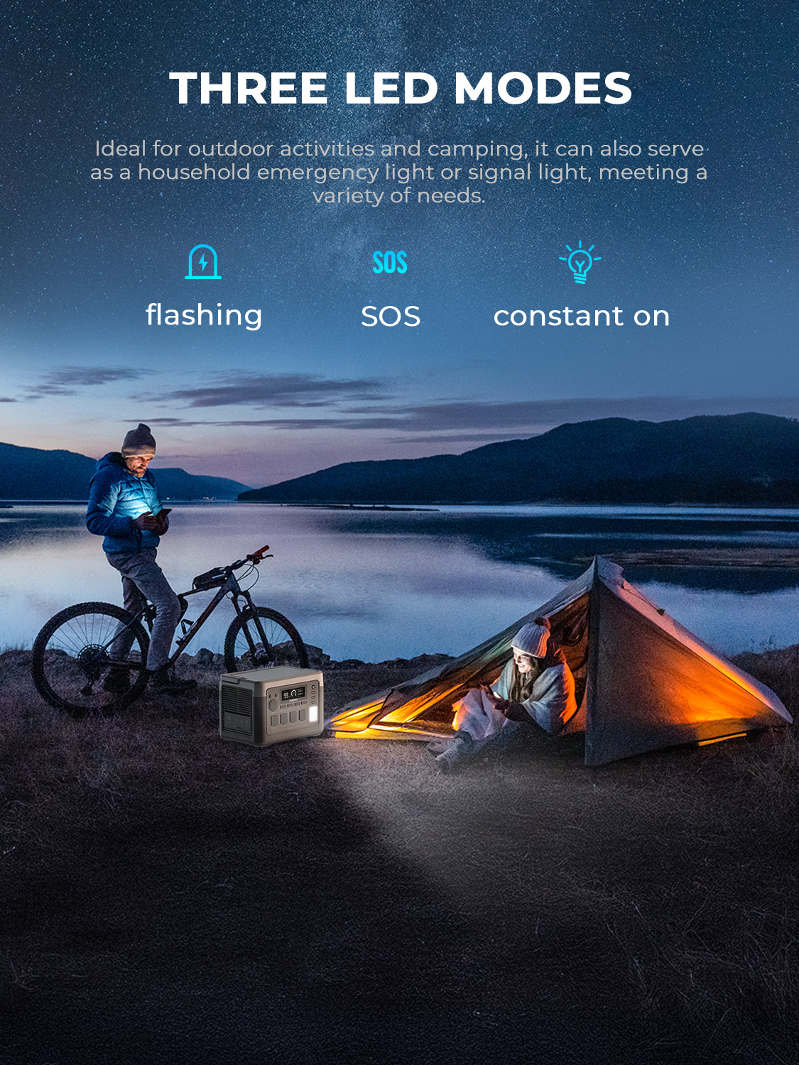 OUKITEL Power Station 1024Wh, 1800W Solar Generator, LiFePO4 Battery Backup