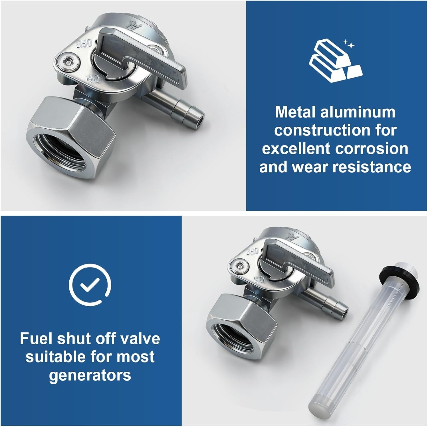 Generator Fuel Shut Off Valve M16x1.5 Compatible with Generac Predator Champion