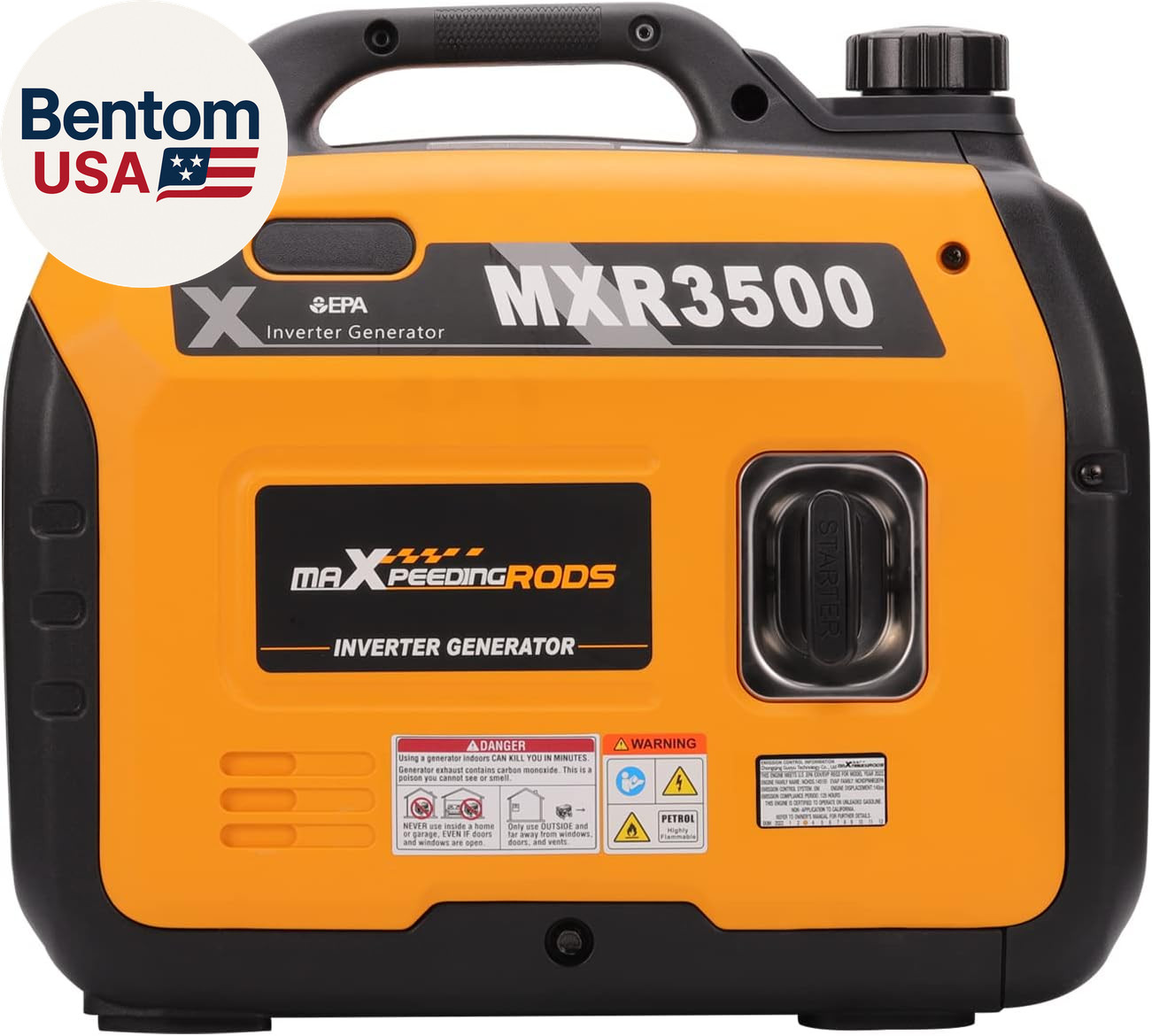 3400 Watt Portable Inverter Generator Gas Powerd, Compact and Lightweight RV Rea