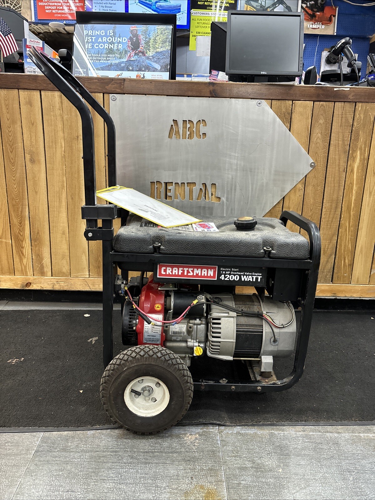 Craftsman Portable Generator 4200 Watts, Dolly Style Handle, Recoil Start