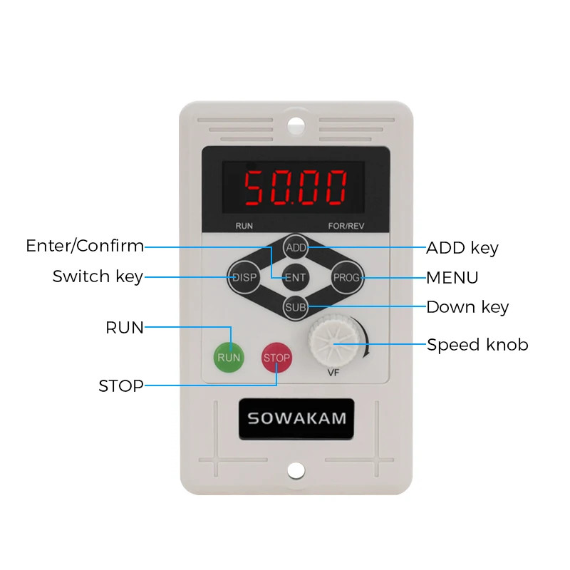 Motor Speed Controller Mini VFD 220V 1ph to 3ph AC Inverter CNC Spindle Router