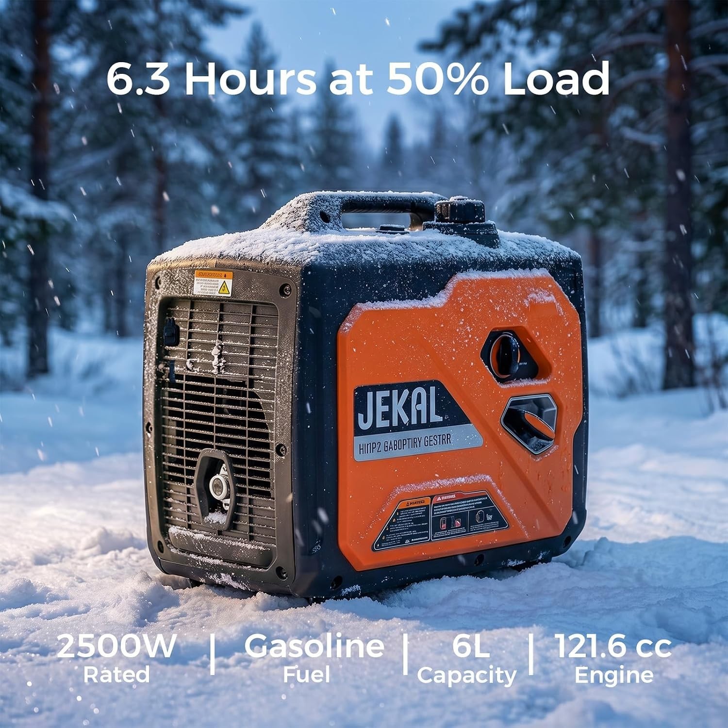 Portable Generator 2800W Peak Gasoline Inverter Compact Quiet RV Camping Power