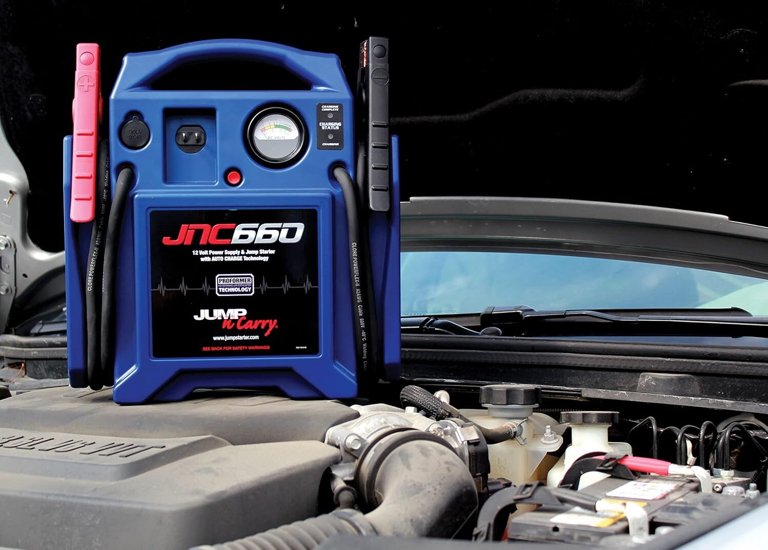 Clore Automotive Jump-N-Carry JNC660 1700 Peak Amp 12 Volt Jump Starter, Blue..