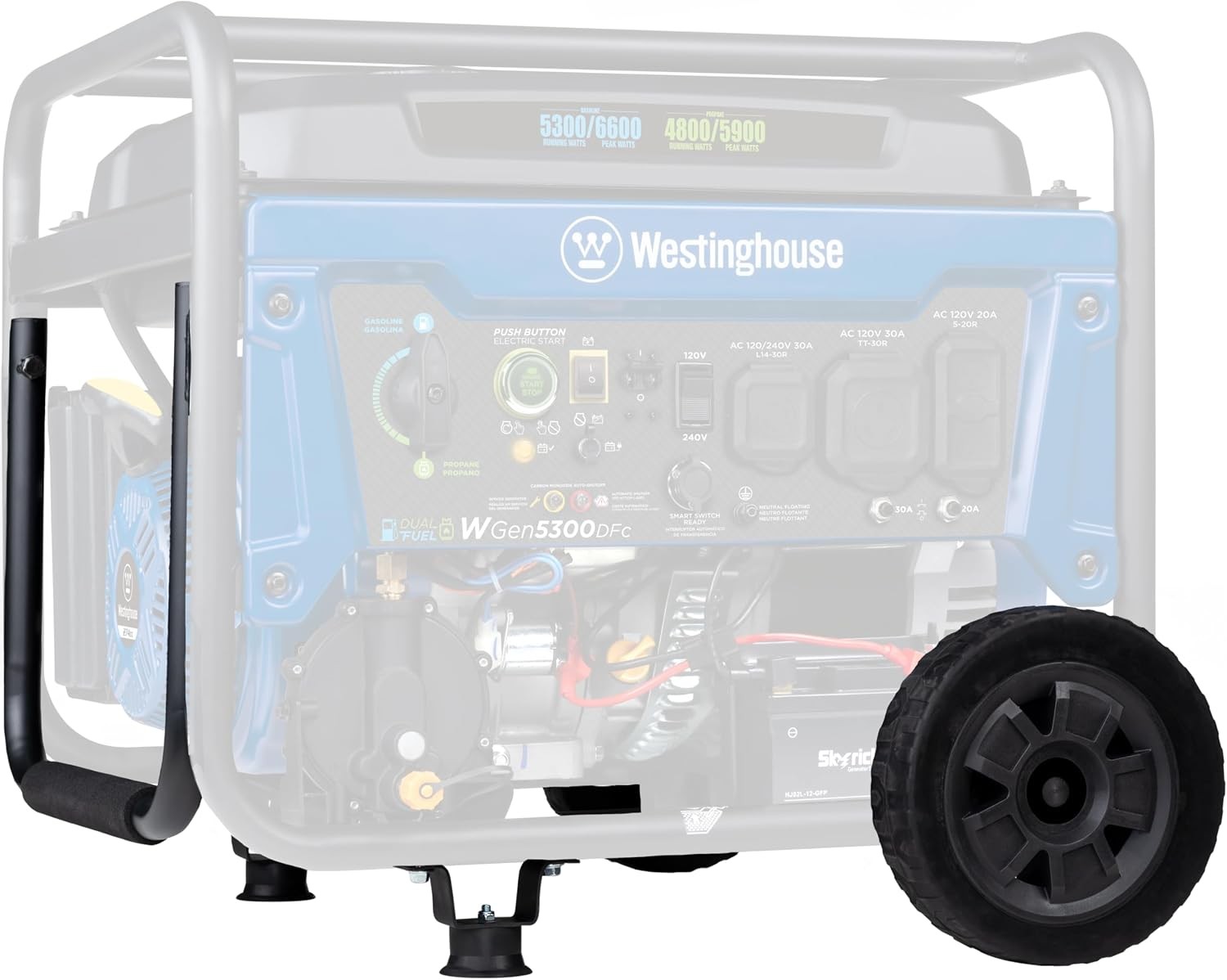 Westinghouse Wgen5300 Series Portable Generator Never-Flat Wheel and Handle Kit,