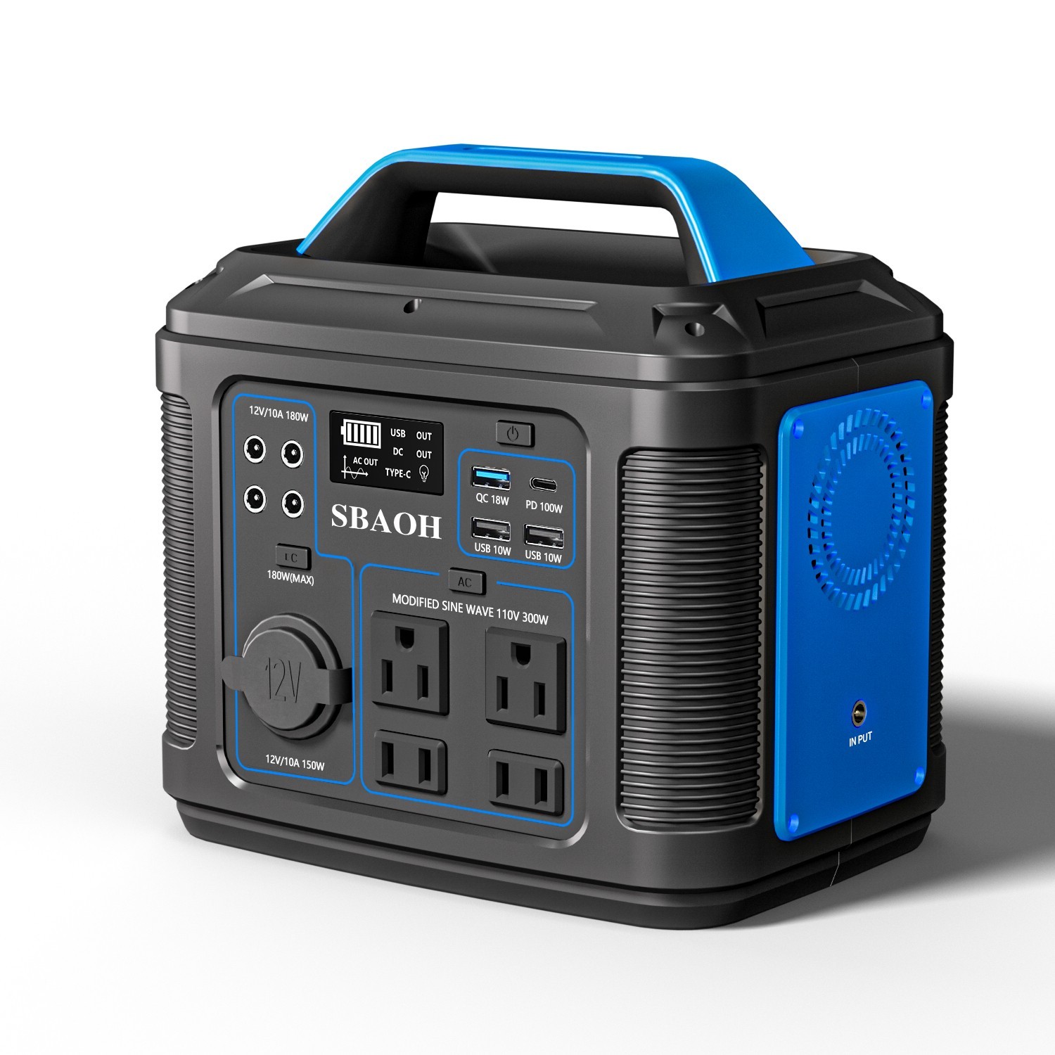 SBAOH Explorer 300W Power Station,80000mAh Li Battery,Pure Sine Wave AC,NEW!