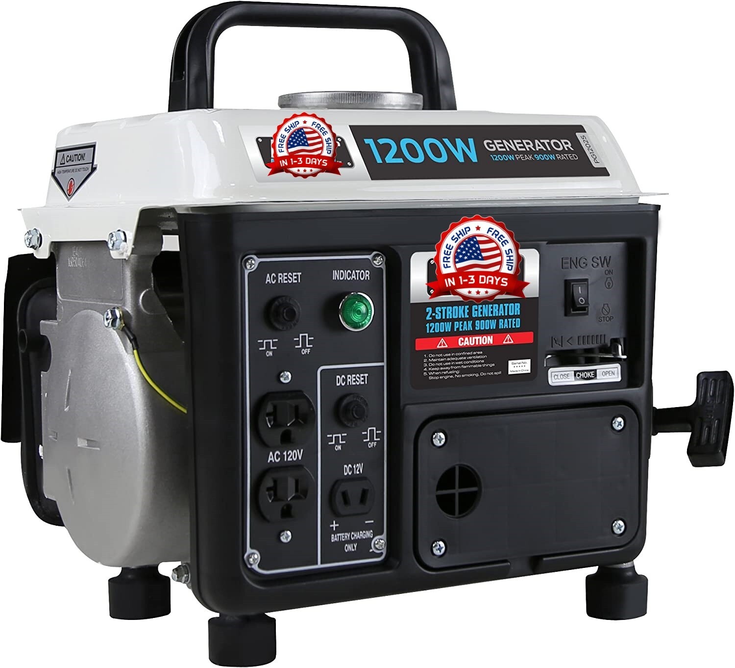 Planta Generador De Luz Electrica De Gasolina Portatil 2 Ciclos 1200 Watts Nuevo