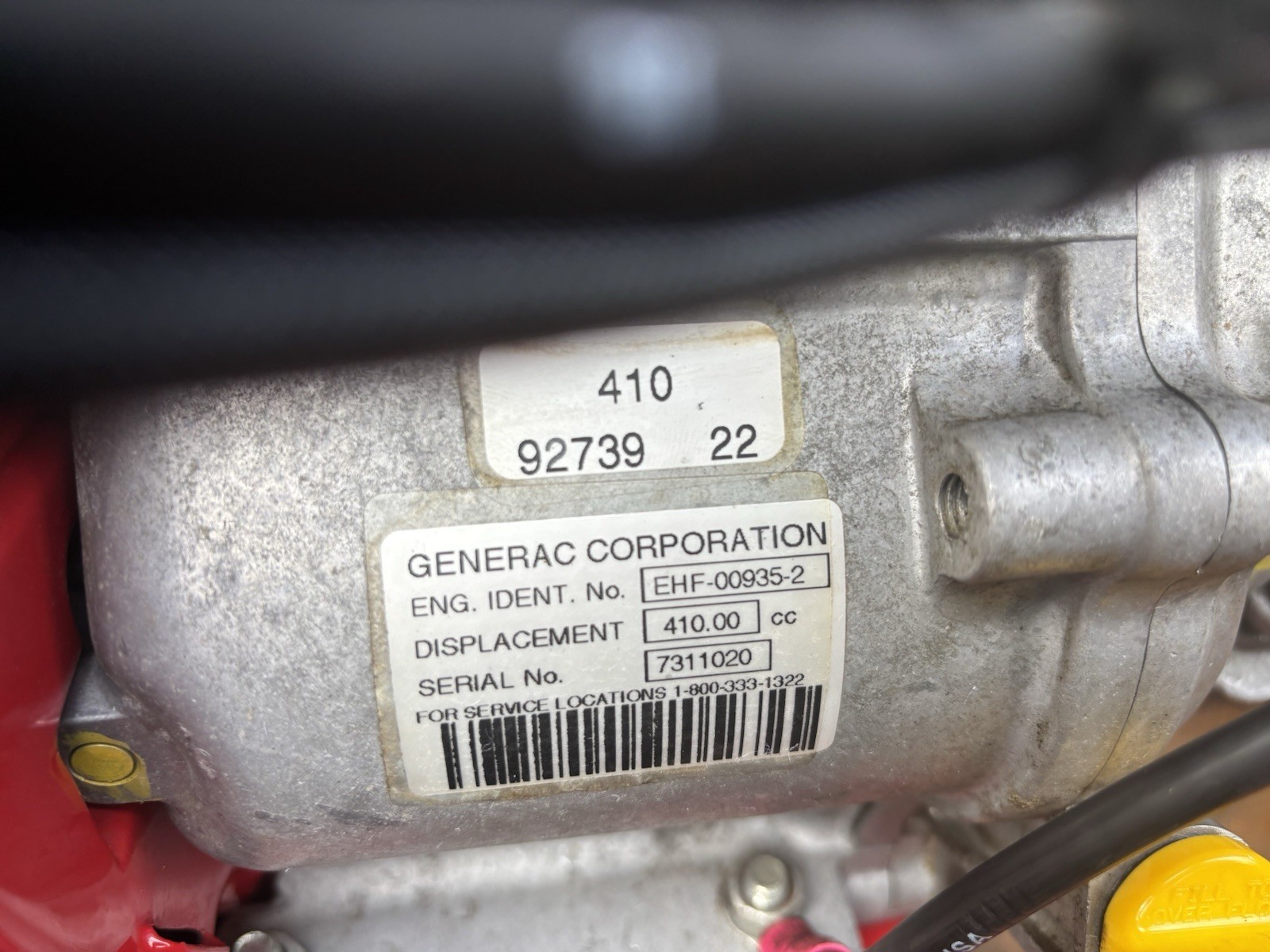 7500EXL Generac Overhead Valve Industrial Generator 9400 Surge Watts 1019-0