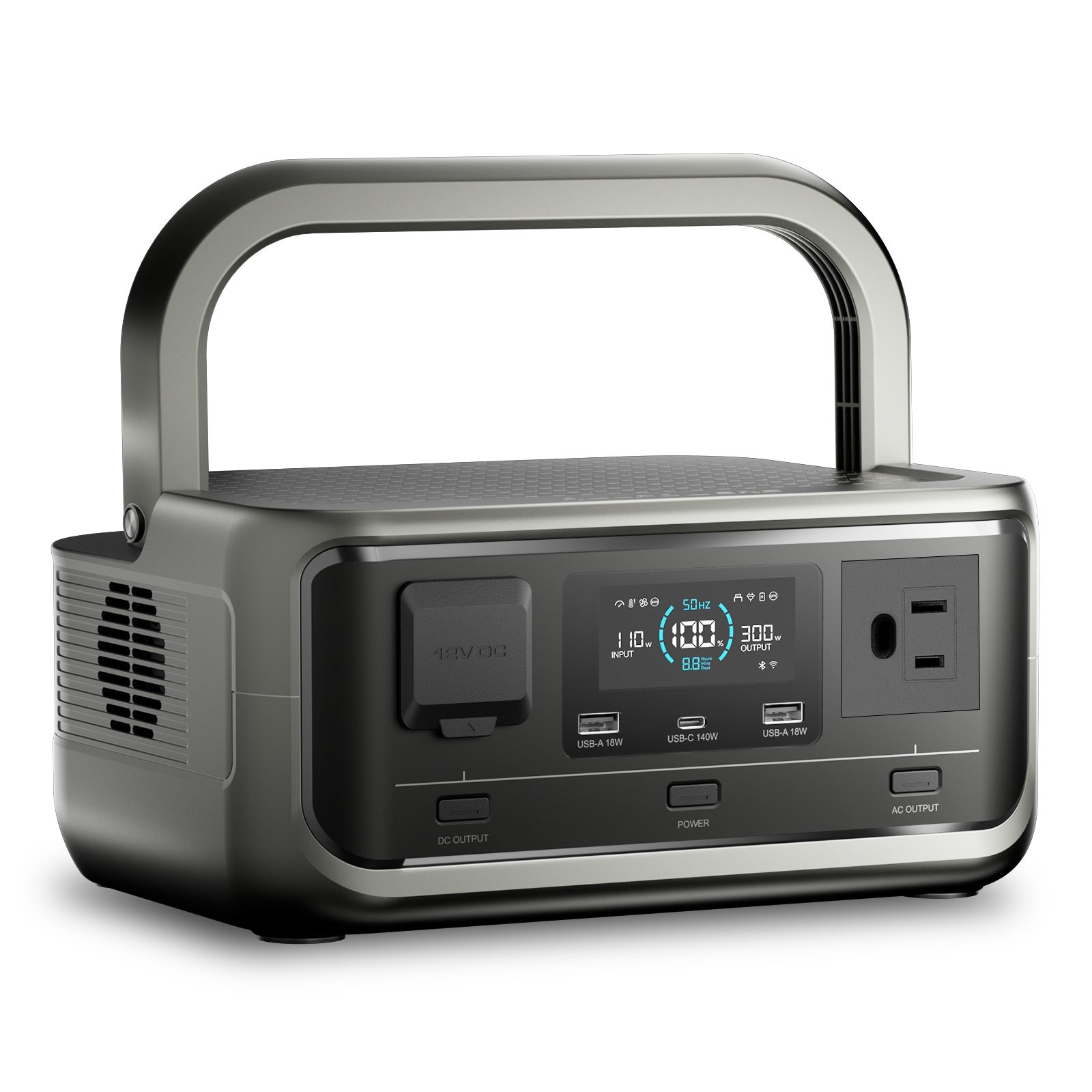 ALLPOWERS 300W 256Wh Portable Power Station Generator AC DC + 100W Solar Panel