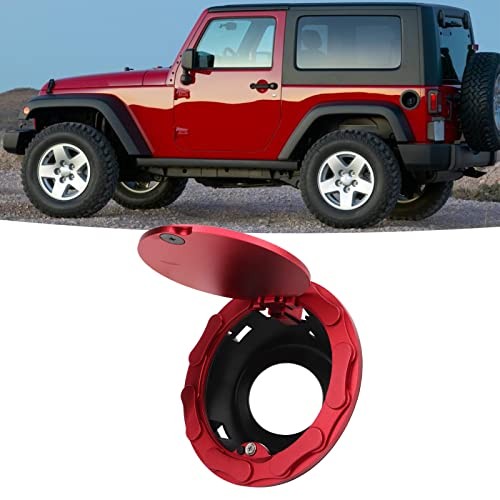 for Gas Fuel System Fuel Fuel Filler Cover Replacement for for Jk Sahara Red