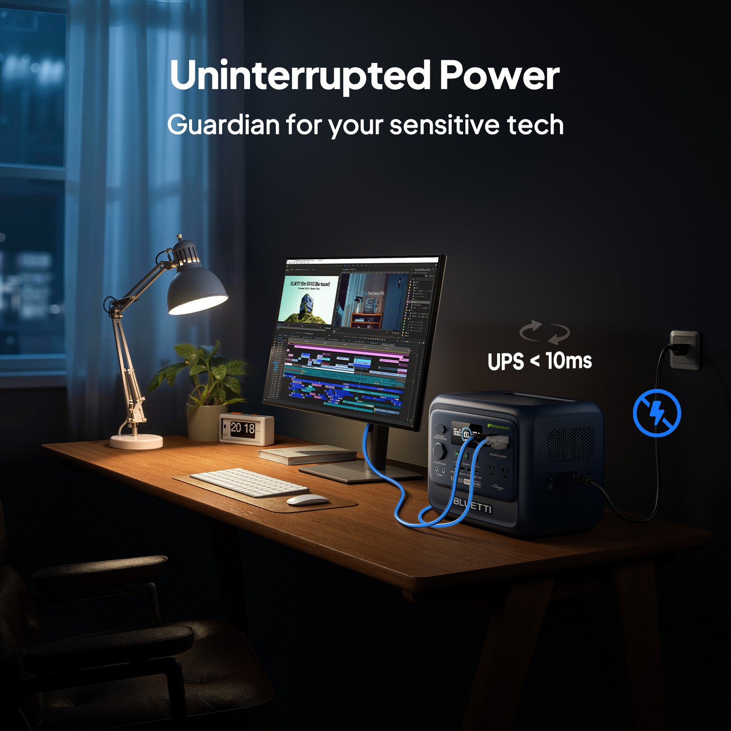 BLUETTI Elite 100 V2 Bio-based 1024Wh 1800W Portable Power Station for Travel